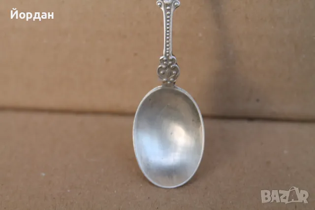 Сребърна лъжичка, снимка 4 - Антикварни и старинни предмети - 47621581