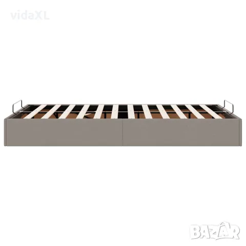 vidaXL Османска рамка за легло без матрак, таупе, 120x200 см, плат, снимка 8 - Спални и легла - 56146988