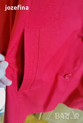 Дамско стилно червено манто, снимка 6 - Палта, манта - 49020418