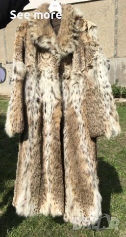 Meiko Fell екстравагантно палто косъм заек леопард принт, снимка 11 - Палта, манта - 53444950