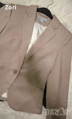 ЕЛЕГАНТНО и СТИЛНО вталено сако в два цвята - бежов и графит, снимка 2 - Сака - 48910667