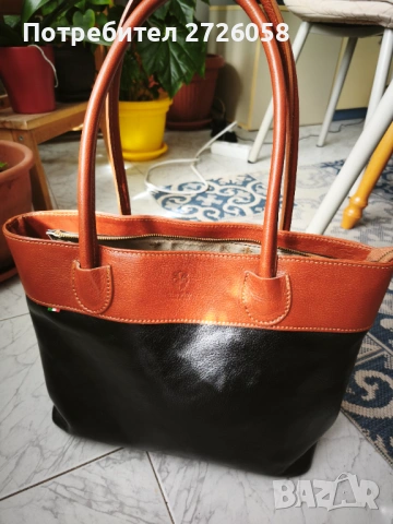 Италианска чанта от естествена кожа 