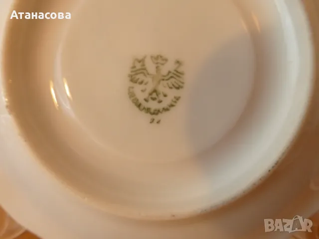 Чешки декоративни порцеланови чинийки 2 бр Трите грации от 30-те г чинии чиния, снимка 10 - Други - 48653222