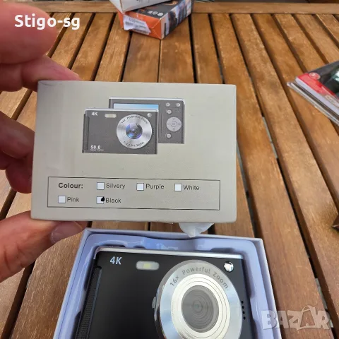 ЧИСТО НОВ 4K Дигитален Фотоапарат 50MP – Пълен Комплект (Карта памет + Четец), снимка 3 - Фотоапарати - 55977600