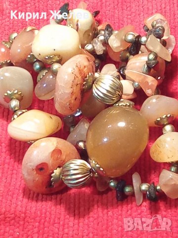 СКЪПОЦЕННО КОЛИЕ - ХАЛЦЕДОН МАЙСТОРСКА ЮВЕЛИРНА СТАРА ИЗРАБОТКА 20270, снимка 3 - Колиета, медальони, синджири - 33423157