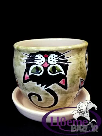 Керамични саксии -ръчна изработка 🇧🇬, снимка 5 - Декорация за дома - 48306737