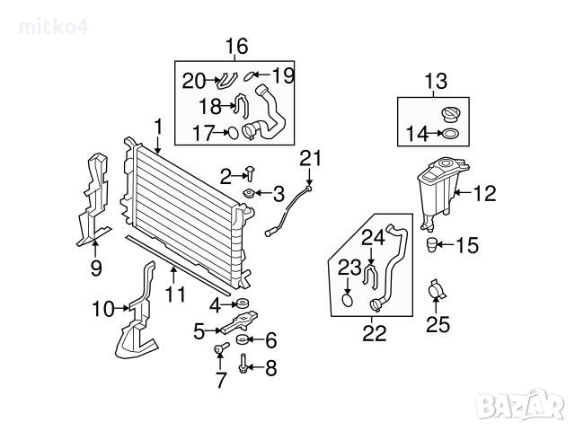тръбичка за радиатор за ауди, снимка 2 - Части - 44190726