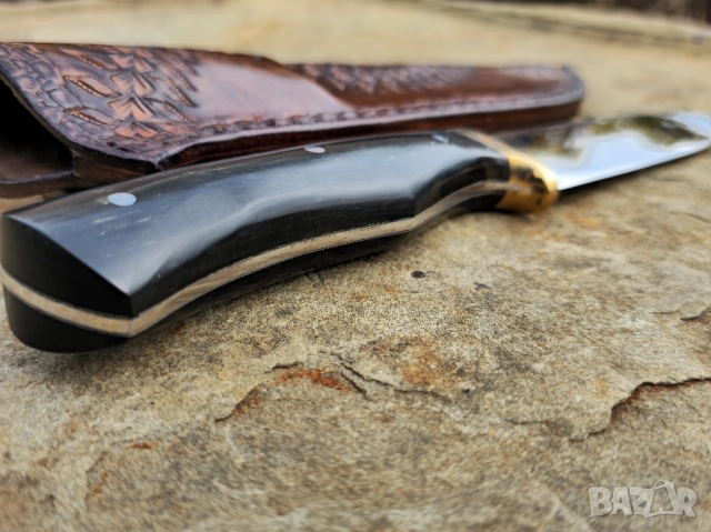 Ръчно изработен нож Черен Текстолит , снимка 4 - Ножове - 52322800