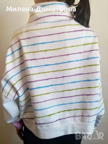 Ватиран ръчно рисуван суичър, снимка 2 - Суичъри - 50078008