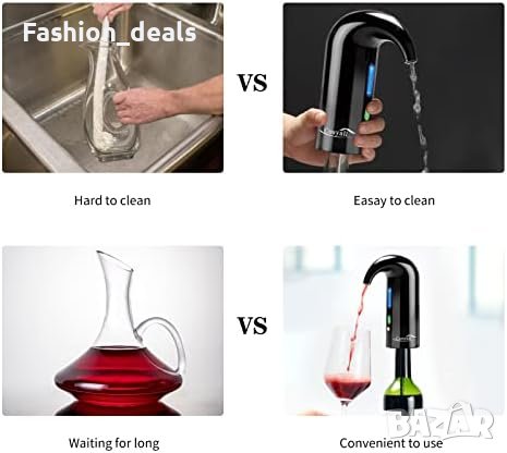 Нова Преносима USB акумулаторна електрическа аераторна декантера дозиране за вино, снимка 4 - Други стоки за дома - 41895521