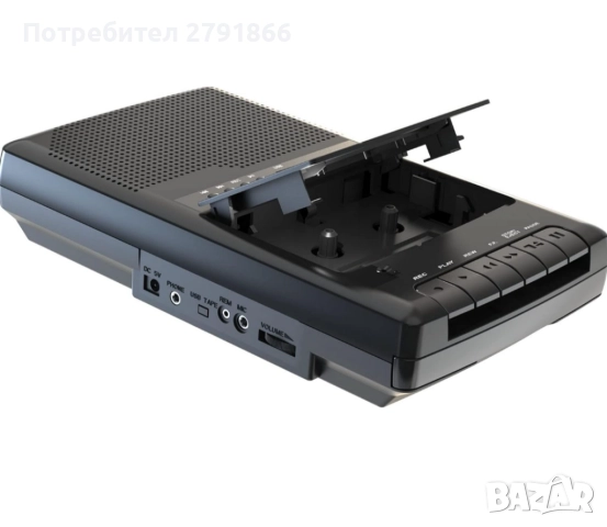 Преносим касетофон с отделен микрофон и вграден високоговорител, конвертиране на външен звук/касети , снимка 7 - Радиокасетофони, транзистори - 52857191