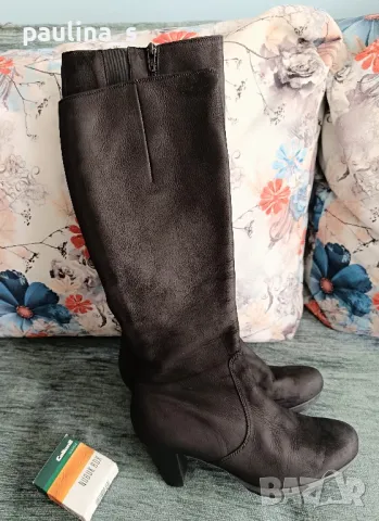 "Gabor" дамски ботуши от естествен набук с цип / N38, снимка 16 - Дамски ботуши - 47374911