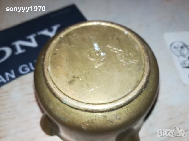 мед месингов пепелник 9х5см 2906231253, снимка 3 - Антикварни и старинни предмети - 41393031