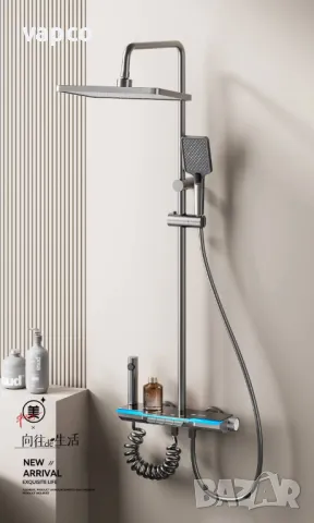 Модерен интелигентен душ с дисплей и LED подсветка D35, снимка 3 - Душове - 49405412