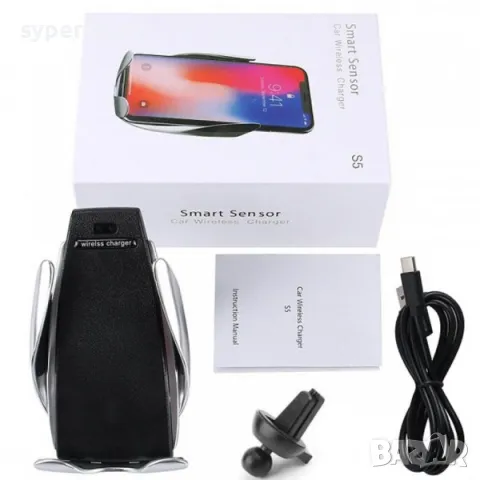 Стойка за телефон за кола с вградено безжично зарядно Digital One SP01039 S5/C10 за табло, снимка 3 - Селфи стикове, аксесоари - 29887318