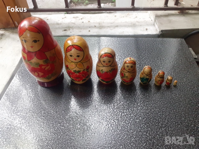 Стара руска кукла матрьошка 8 в 1