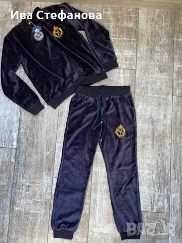 Спортно елегантен нов сет комплект от две части анцунг плюш кадифе плюшен детски костюм 11 12 години, снимка 3 - Детски комплекти - 42677741