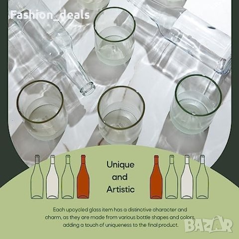 Нов комплект от 6 броя Устойчиви чаши за вода коктейли сокове Екологични чисти, снимка 6 - Чаши - 42256406