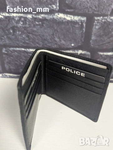 Мъжко кожено портмоне Police , снимка 2 - Портфейли, портмонета - 52741459