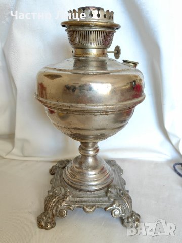 Старинна Бронзова Австрийска Газена Лампа DITMAR със Шише, снимка 1 - Антикварни и старинни предмети - 42002483