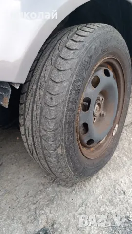 Железни джанти 5х100 с гуми за фоксваген, снимка 2 - Гуми и джанти - 47704051