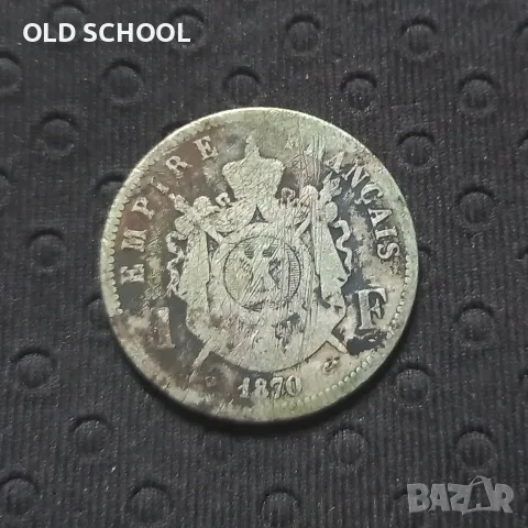 1 франк 1870 Франция сребро, снимка 4 - Нумизматика и бонистика - 55929860