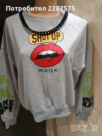 Спортна дамска блузка с дълъг ръкав Л /ХЛ размер , снимка 3 - Суичъри - 47581971