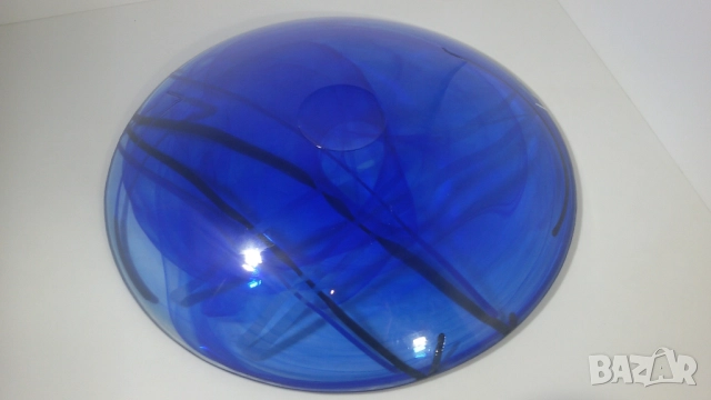 Kosta Boda Contrast Blue Dish 356 mm чиния на Коста Бода, снимка 11 - Декорация за дома - 51836761