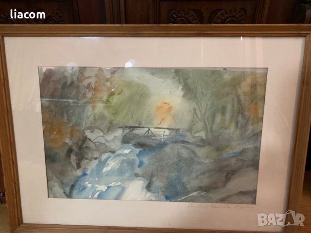 ТОНЧО ТОНЧЕВ акварел пейзаж, снимка 1