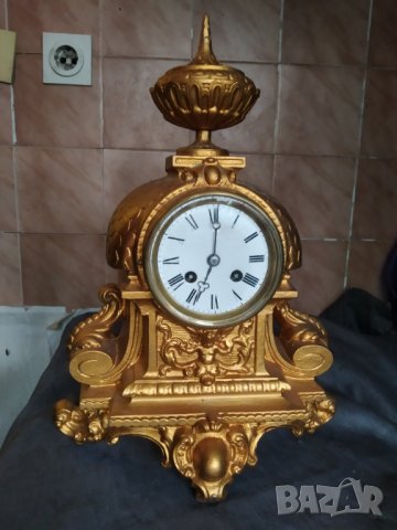 бароков каминен часовник, снимка 1 - Антикварни и старинни предмети - 34446158