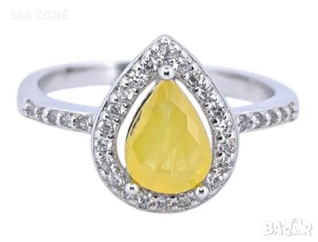 Сребърен Пръстен с Рубин/Син Сапфир/Жълт Сапфир, снимка 5 - Пръстени - 49870852