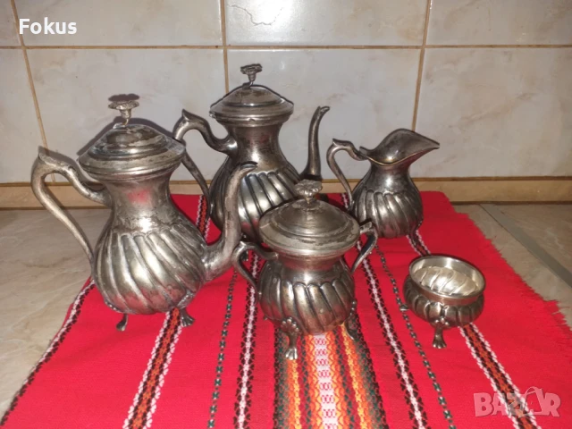 Страхотен стар посребрен сервиз - Alpaca - 5 части