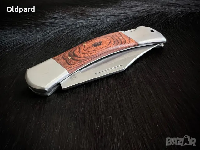 Силен голям сгъваем ловен нож Linder. (320912), снимка 3 - Ножове - 49116574