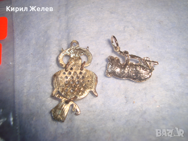 ЗЛАТИСТ БУХАЛ и СРЕБРИСТА КОАЛА 2 МИНИАТЮРНИ ФИГУРАЛНИ АРТ МЕДАЛЬОНЧЕТА 26438, снимка 2 - Колиета, медальони, синджири - 36359470