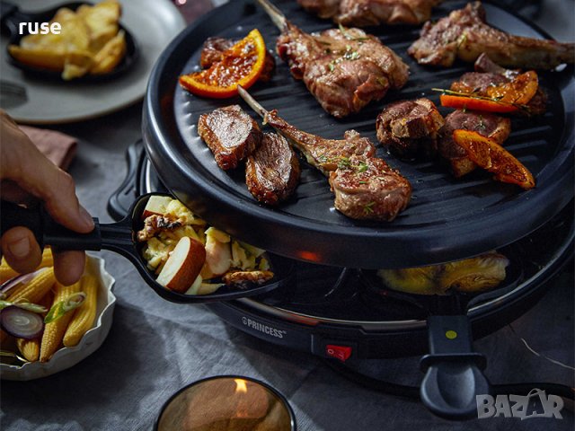 НОВА! Електрическа скара с раклет 6 души Princess Grill Raclette 162727, снимка 9 - Скари - 40511569