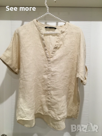 ZARA 100% лен риза S