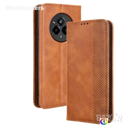 Realme 14 Pro 5G Retro Texture Wallet Калъф и Протектор, снимка 4 - Калъфи, кейсове - 50766806