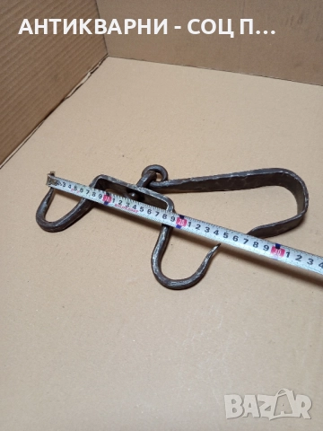 Сос Стар Ръчно Кован Масивен Ченгел За Дране На Животни. , снимка 12 - Антикварни и старинни предмети - 52346257