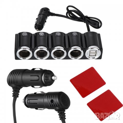 Разклонител-зарядно за запалка на автомобил или камион с 4 гнезда и USB , снимка 7 - Аксесоари и консумативи - 34639021