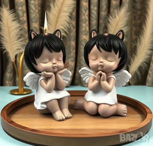 Молд момиче ангел с ушички два вида , снимка 3 - Форми - 53336902