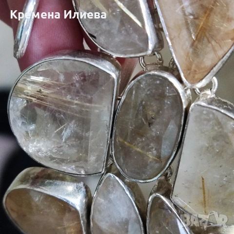 Сребърна гривна , снимка 3 - Гривни - 53050626