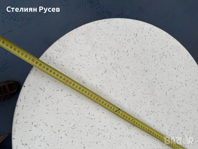  130144 сгъваема градинска маса 70см -цена 13 евро или 25.43 лв смр - диаметър 70 см, метални крака , снимка 2 - Маси - 53097014