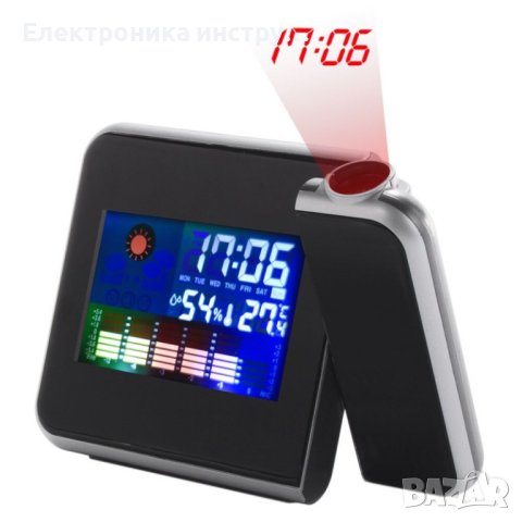 Настолен часовник с проектор - МЕТЕОСТАНЦИЯ DS-8190, снимка 1 - Други стоки за дома - 42376049