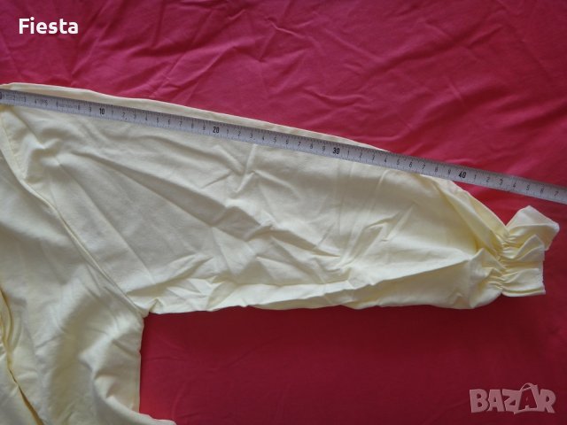 Нова дълга нощница 100% памук в жълто с дълъг ръкав, снимка 7 - Нощници - 39038193