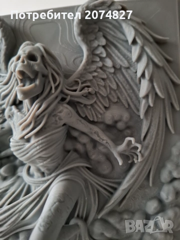 Angel of the Abyss  – 3D релефна скулптура, снимка 4 - Декорация за дома - 53451802