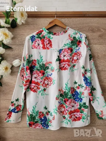 Блуза Zara цветя , снимка 12 - Блузи с дълъг ръкав и пуловери - 49908497
