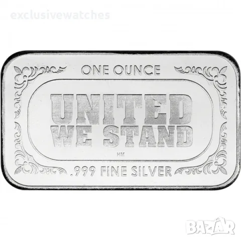 1 тройунция Highland Mint US Flag 999 чисто сребро, снимка 2 - Нумизматика и бонистика - 47676908