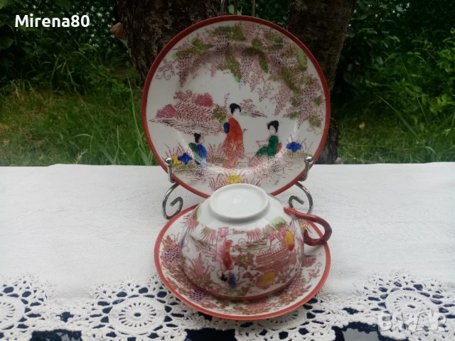 Японски троен сет за чай , снимка 2 - Чаши - 50621239
