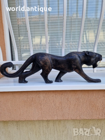 Огромна антикварна дървена фигура статуетка скулптура , снимка 2 - Статуетки - 52035459