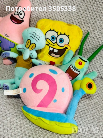 Спондж Боб и приятели“ – колекционерска серия, снимка 2 - Плюшени играчки - 53025036